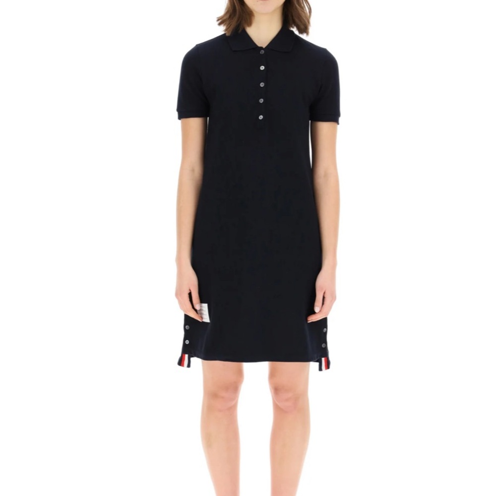 CLASSIC PIQUE STRIPE POLO DRESS